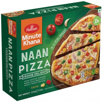 HALDIRAMS NAAN PIZZA VEGGIE 224G