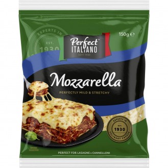 PERFECT ITALIANO GRATED MOZZARELLA 150G