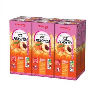 POKKA ICE PEACH TEA PACK 6PCS