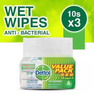 DETTOL AB WET WIPES 24 (3*10S)