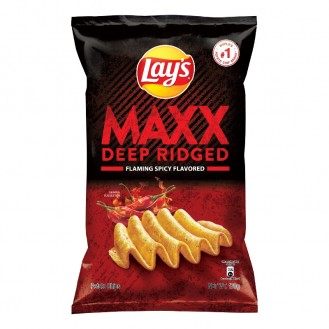 LAYS MAXX FLAMING SPICY FLAVORED - 170G