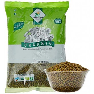 24 MANTRA ORG GREEN MOONG DAL 500GM